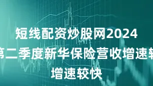短线配资炒股网2024年第二季度新华保险营收增速较快